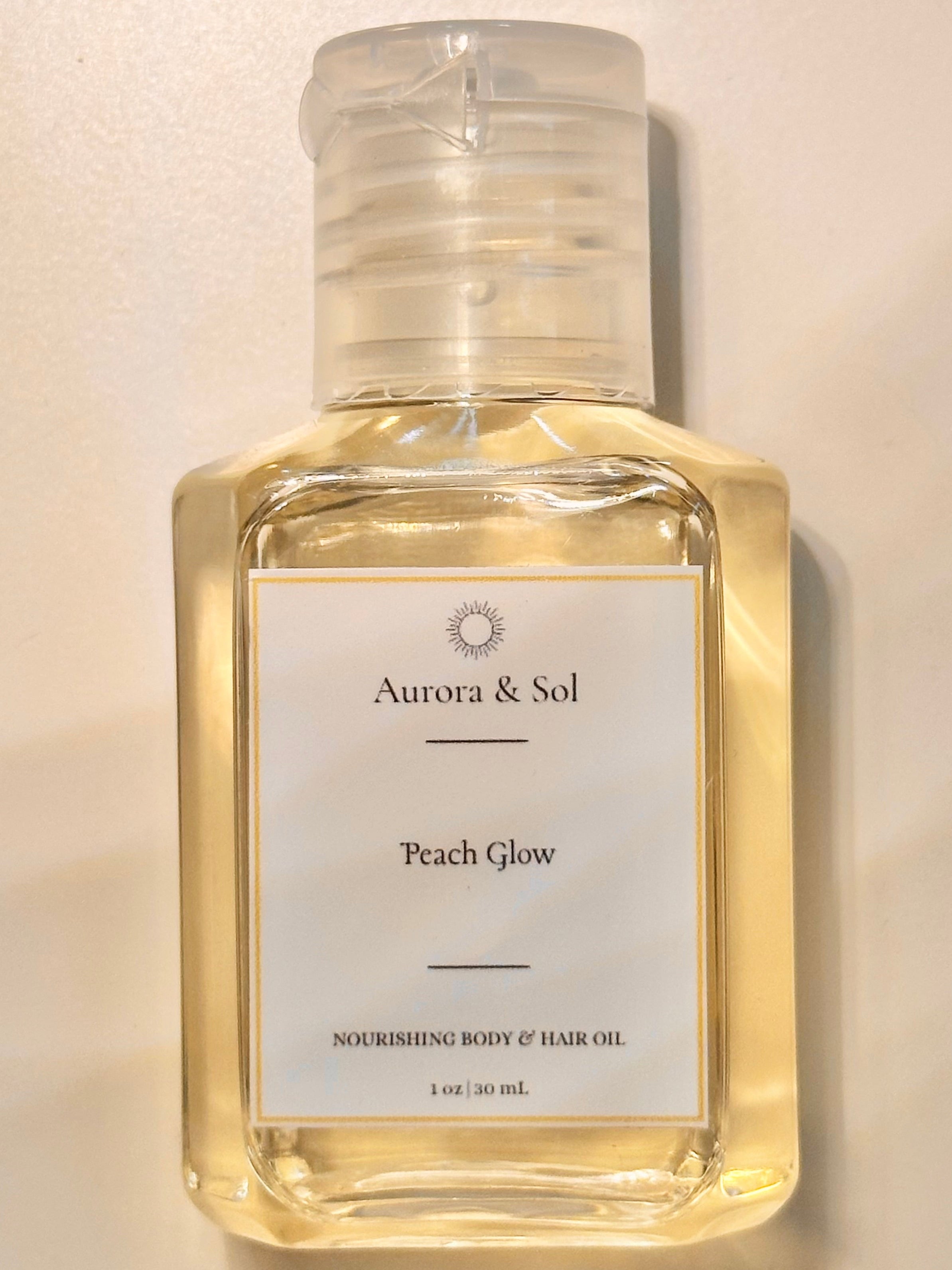 1 oz Trial Size- Peach Glow Nourishing Body & Hair Oil